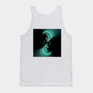 green blue coloured cyclone style design based on twin pointed peaks Tank Top